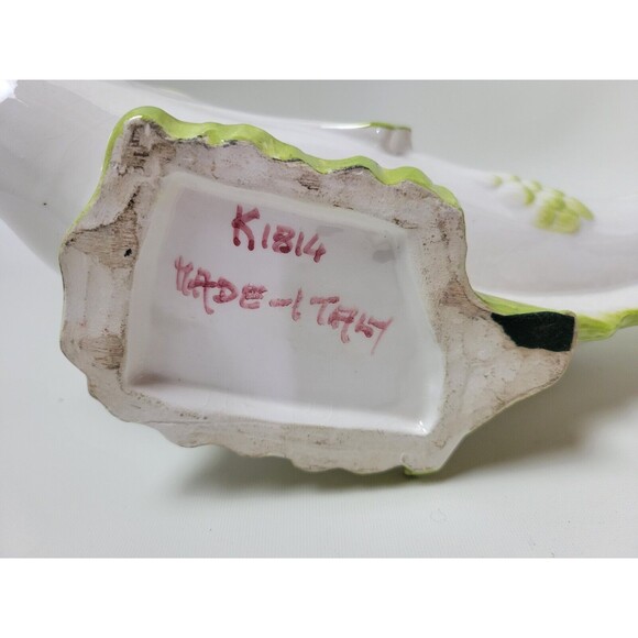 Vintage Ceramic Italy Pottery Green Fish 4 Candle Candleholder - Picture 11 of 13